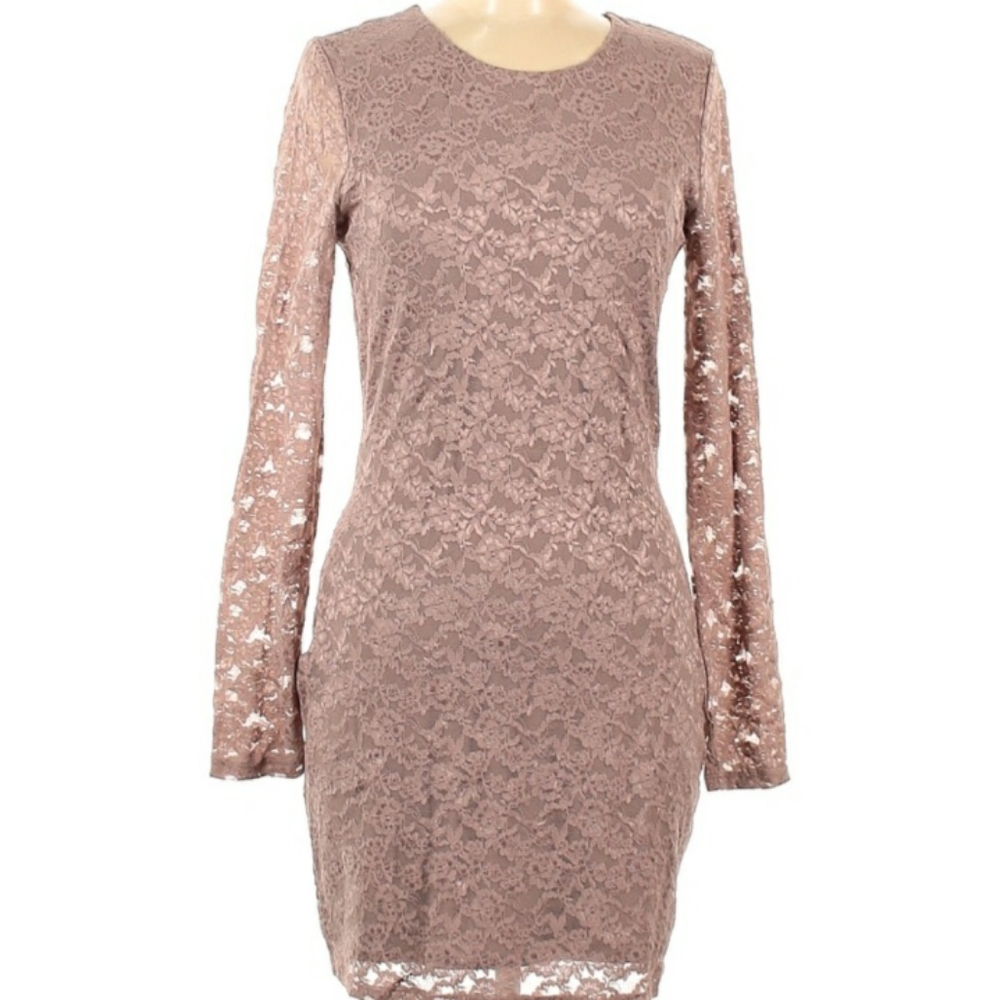 Victoria's Secret Solid Tan Backless Dress Size M